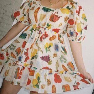 Lisa Says Gah Italian Summer Food Print Dress
